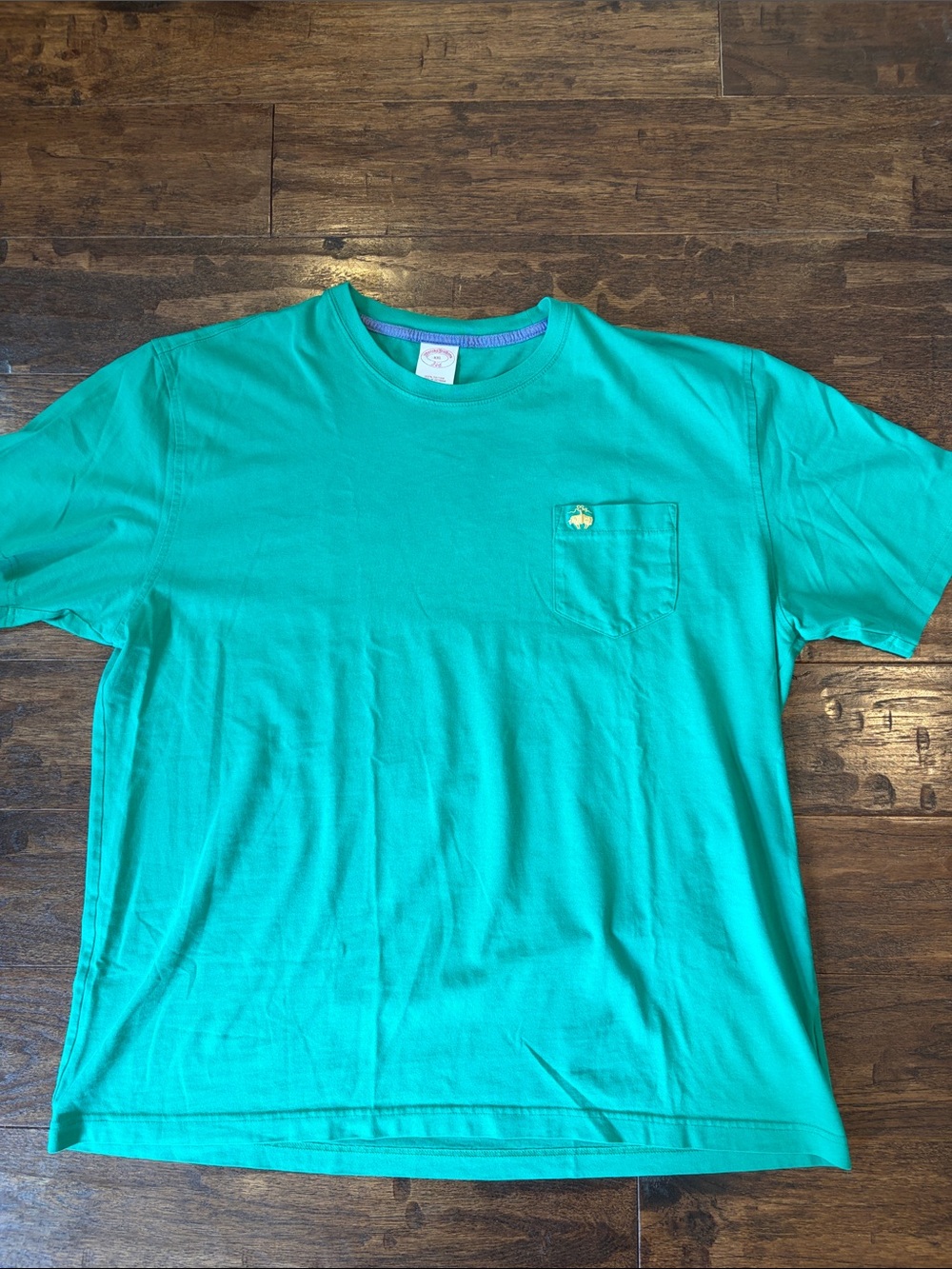 Brooks Brothers Pocket Crew Neck T-Shirt in Teal